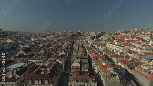 Wallpaper Mural sunny day time lisbon cityscape aerial panorama 4k portugal Torontodigital.ca