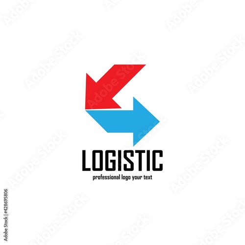 Logistic company vector logo. Arrow icon. Delivery icon. Arrow logo. Business logo. Arrow vector. Delivery service logo. Web, Digital, Marketing, Network icon. Technology icon. 