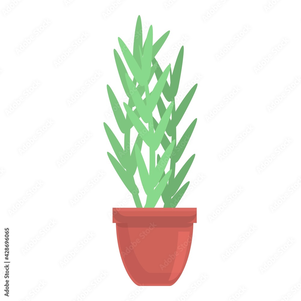 Leaf plant pot icon. Cartoon of Leaf plant pot vector icon for web design isolated on white background Leaf plant pot icon. Cartoon of Leaf plant pot vector icon for web design isolated on white background