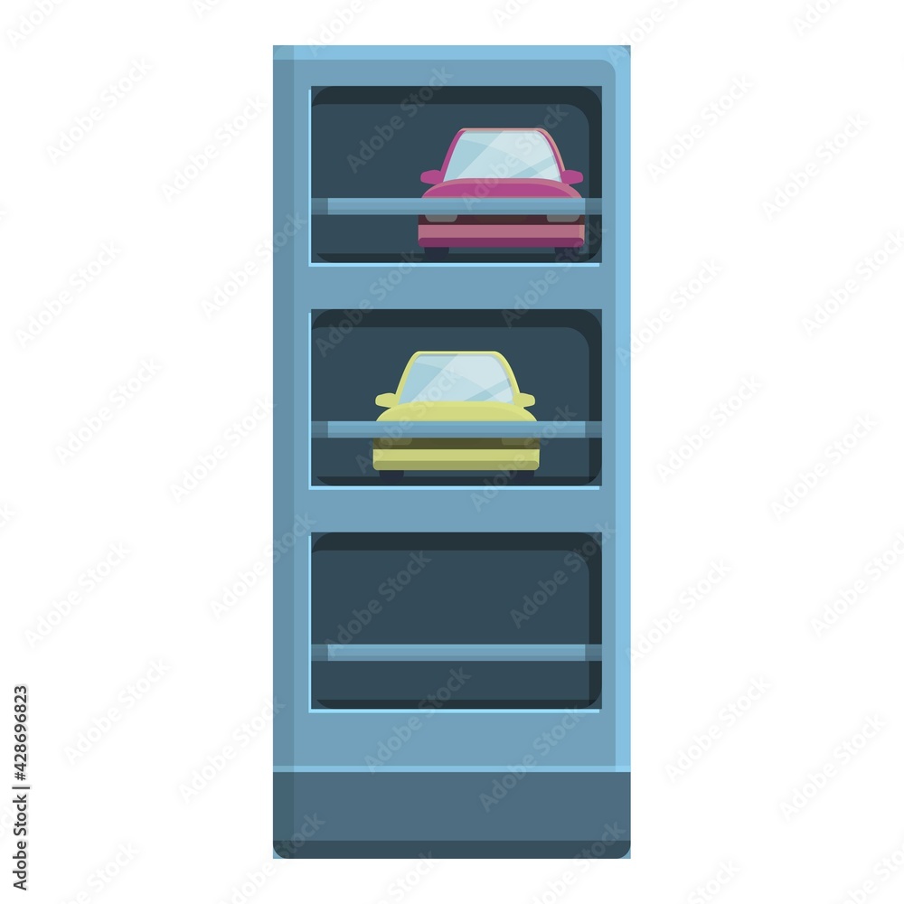 Storey parking icon. Cartoon of Storey parking vector icon for web design isolated on white background Storey parking icon. Cartoon of Storey parking vector icon for web design isolated on white background