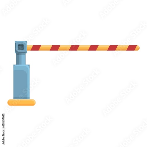 Paid parking barrier icon. Cartoon of Paid parking barrier vector icon for web design isolated on white background