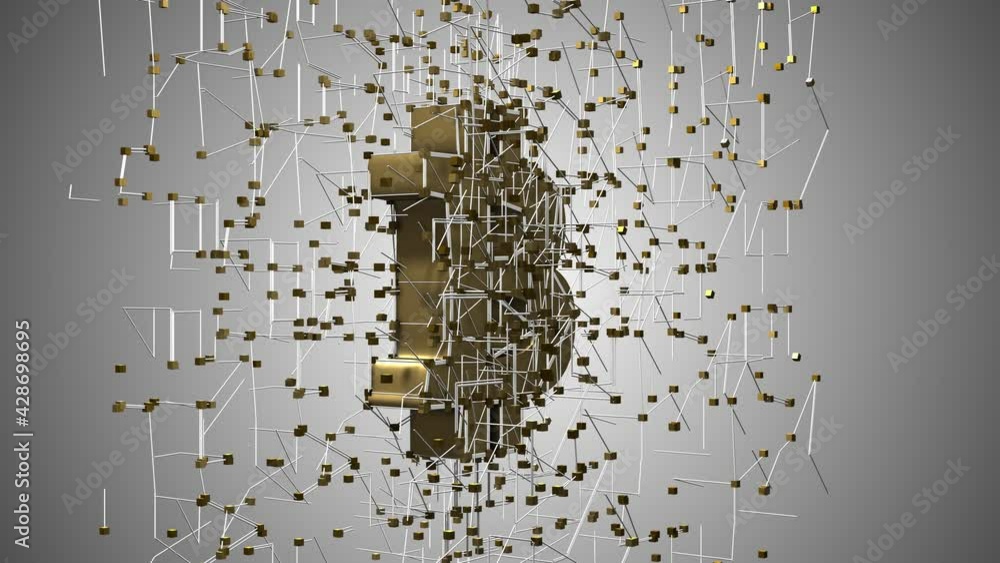 Crypto currency, bitcoin. BTC, Bit Coin. Blockchain technology, bitcoin mining.