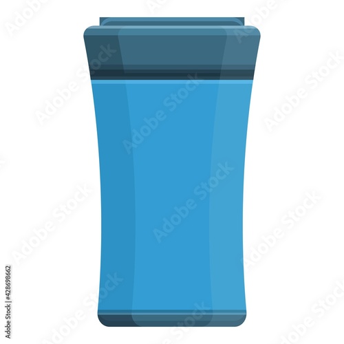 Plastic thermo cup icon. Cartoon of Plastic thermo cup vector icon for web design isolated on white background