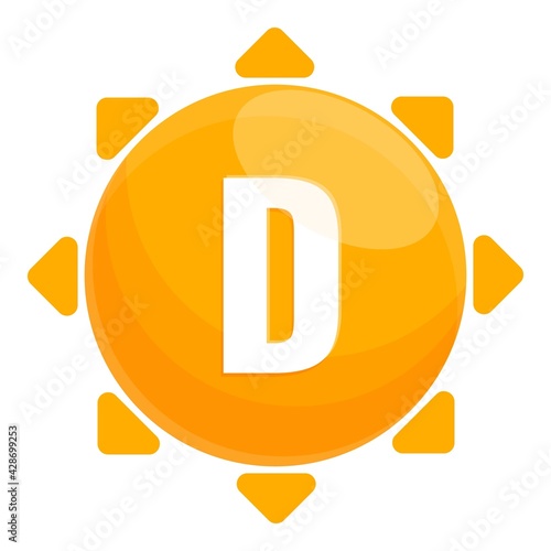 Natural vitamin d icon. Cartoon of Natural vitamin d vector icon for web design isolated on white background
