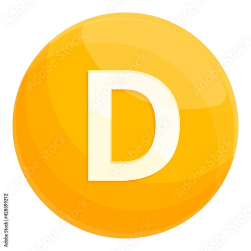 Organic vitamin d icon. Cartoon of Organic vitamin d vector icon for web design isolated on white background