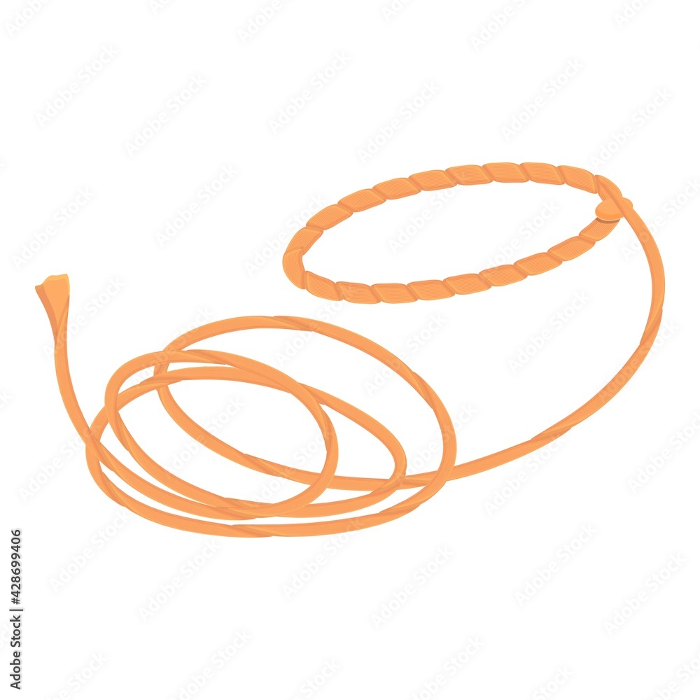 Animal lasso icon. Cartoon of Animal lasso vector icon for web design isolated on white background Animal lasso icon. Cartoon of Animal lasso vector icon for web design isolated on white background