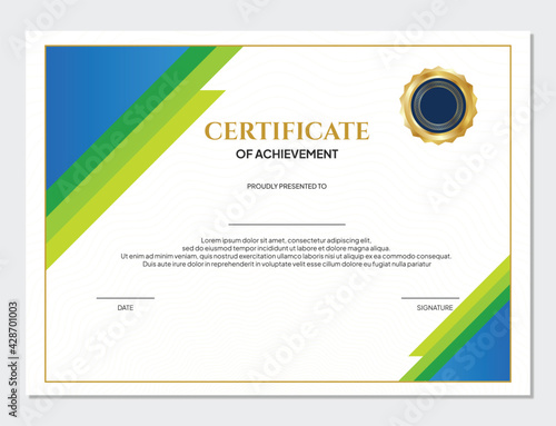 certificate background design template for graduation and appreciation