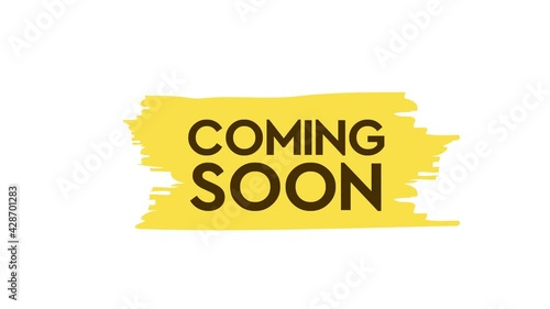 Coming Soon. Promotion banner coming soon. Motion graphics.