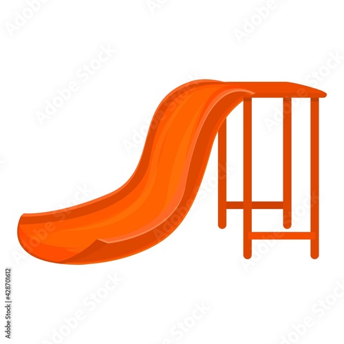 Water park slide icon. Cartoon of Water park slide vector icon for web design isolated on white background