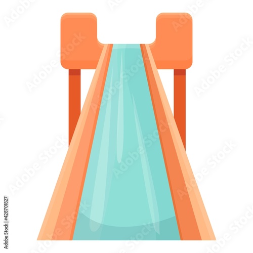 Water park speed slide icon. Cartoon of Water park speed slide vector icon for web design isolated on white background