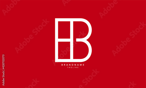Alphabet letters Initials Monogram logo HB, BH, H and B