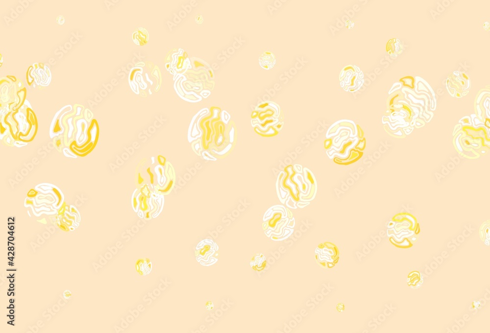 Light Orange vector layout with circle shapes. Light Orange vector layout with circle shapes.