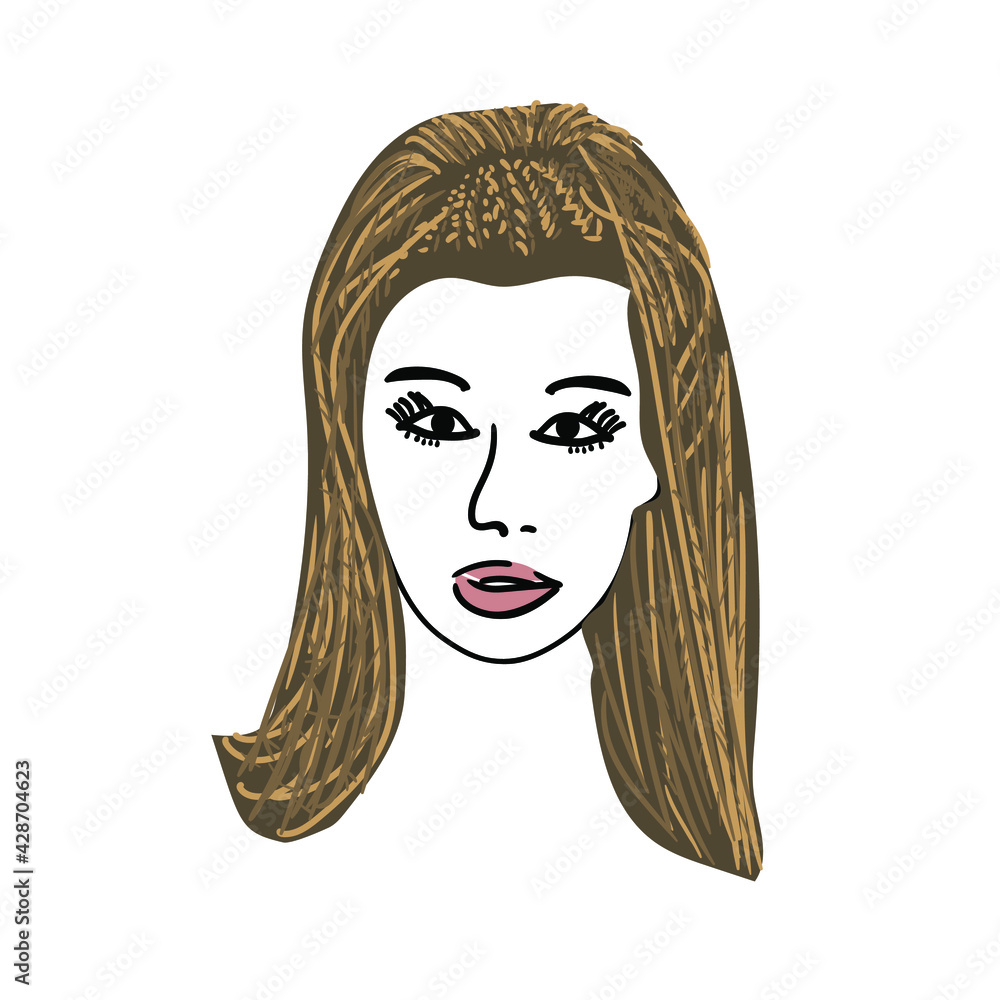 silhouette of a girl with a traditional African American hairstyle, box braids and braids. color black and white illustration on white isolated background. silhouette of a girl with a traditional African American hairstyle, box braids and braids. color black and white illustration on white isolated background.
