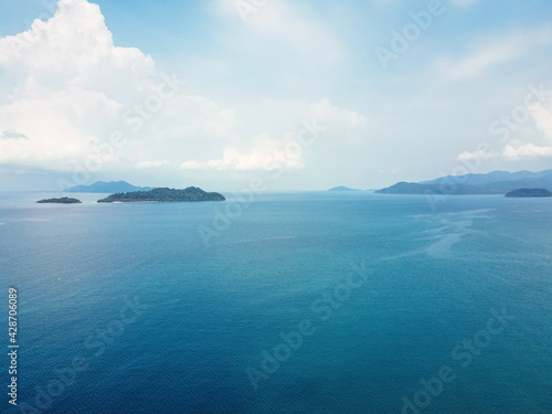 Sea view, beach on the island, tropical sea island