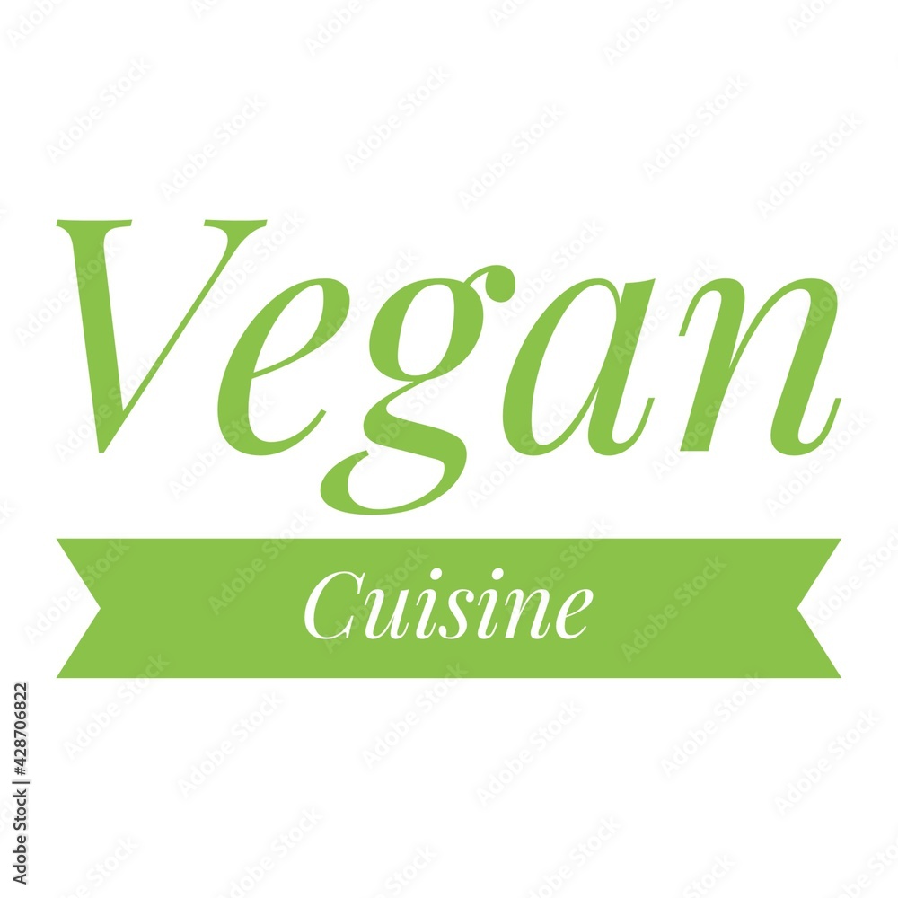 Fototapeta premium ''Vegan cuisine'' Quote Illustration