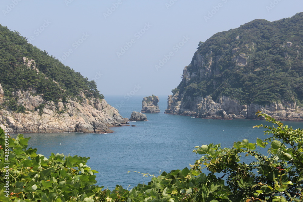 rock gate to the ocean in Korea