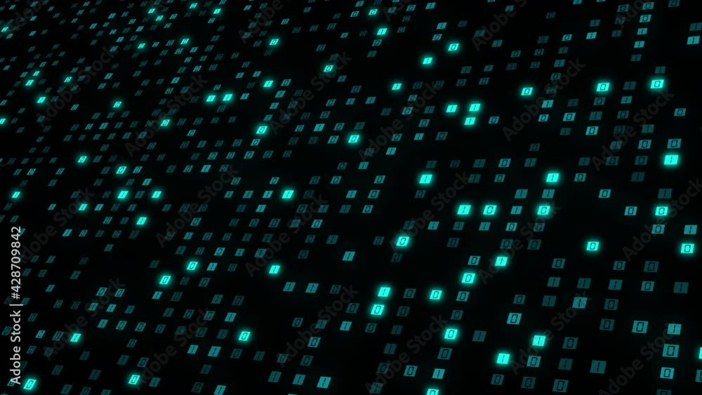 Big data digital code running through black Big data digital code running through black