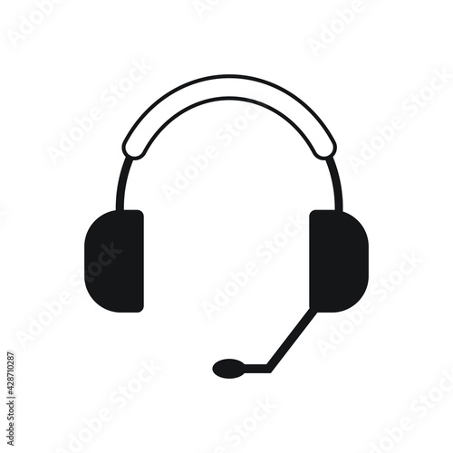 Headphones icon design isolated on white background