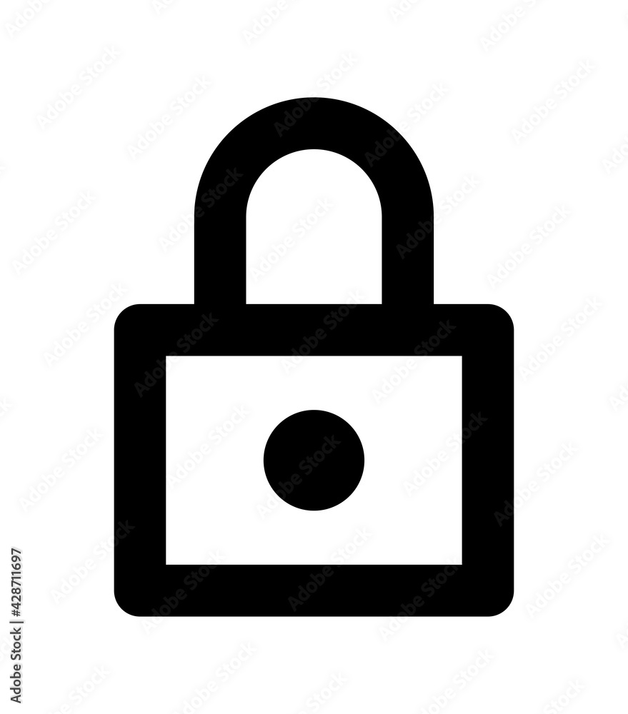 Lock with keyhole icon illustration. Lock with keyhole icon illustration.