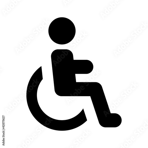 Disabled handicap icon vector illustration.