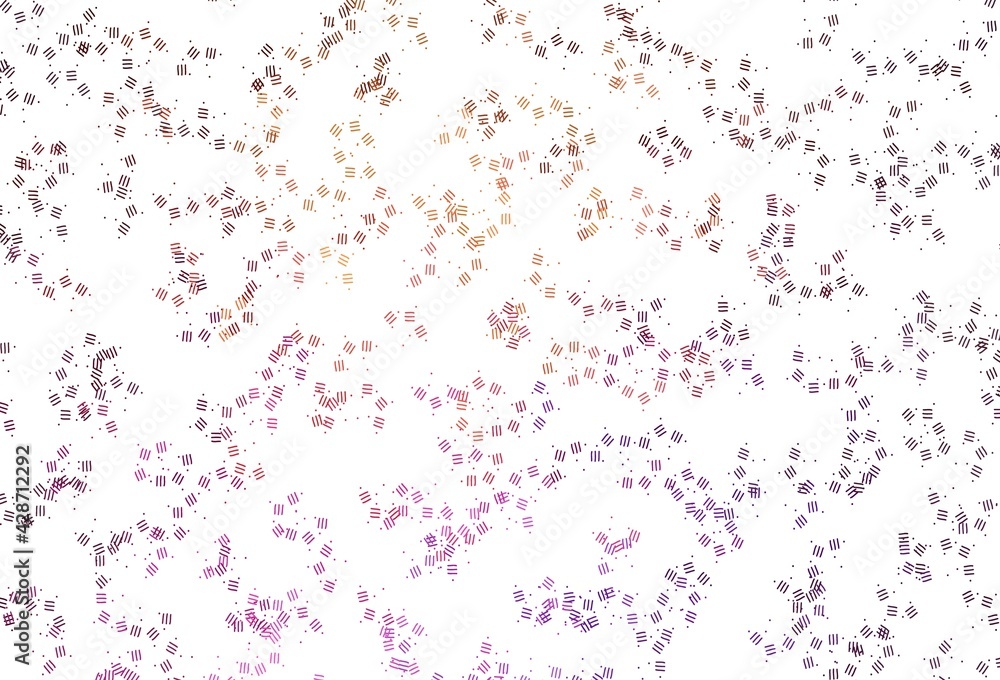 Light Pink, Yellow vector texture with colored lines, dots.