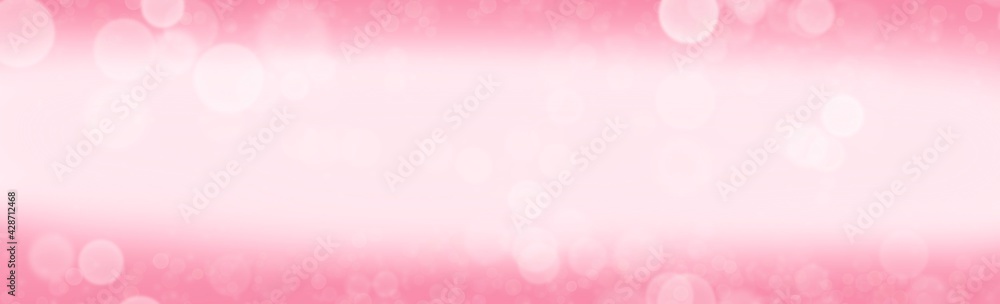 Abstract Banner Backgrounds bokeh  on pink background in valentine 's day