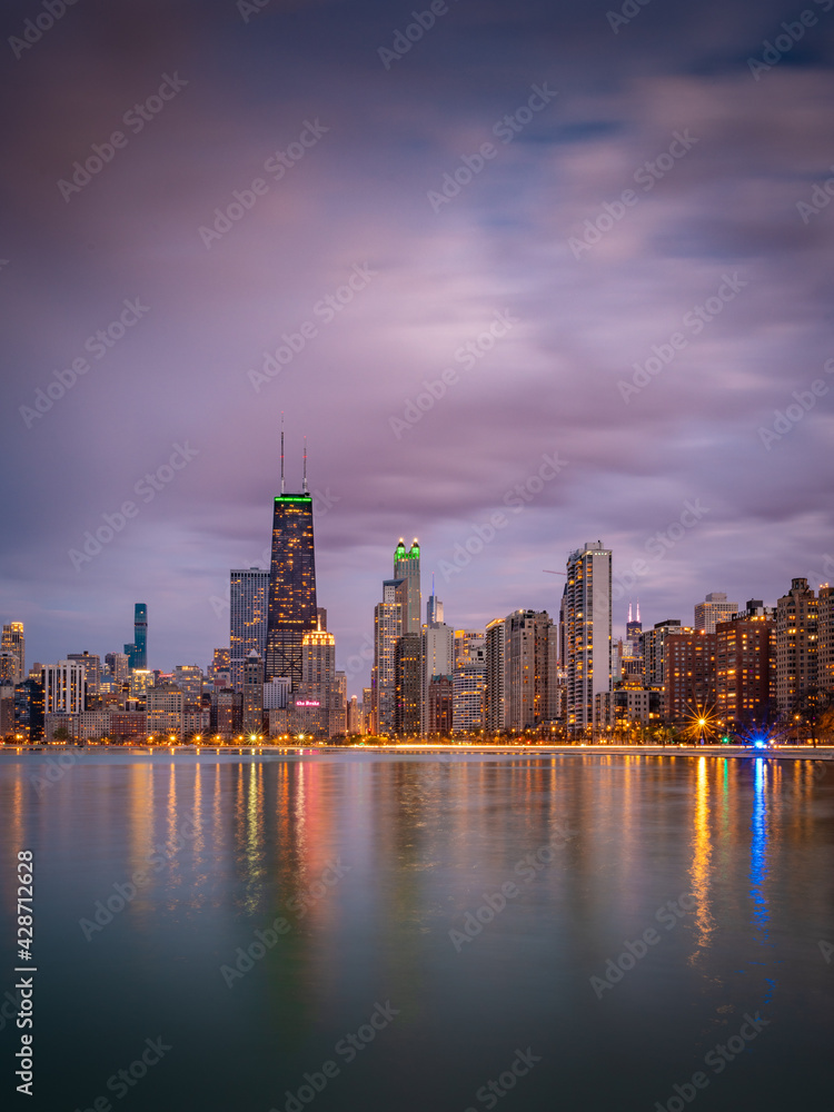 Chicago Skyline in Portrait/Vertical
