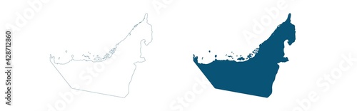 Map of United Arab Emirates. Abstract design, vector illustration by using adobe illustrator. UAE isolated map. photo