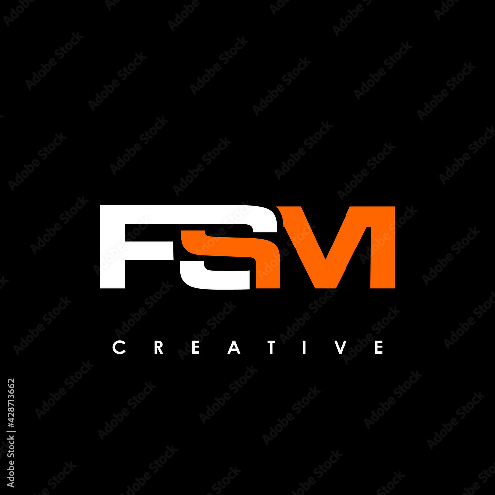 FSM Letter Initial Logo Design Template Vector Illustration Stock ...