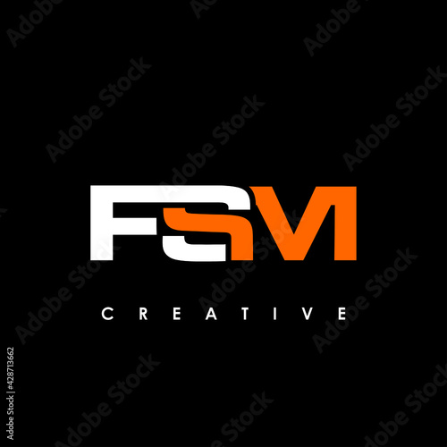 FSM Letter Initial Logo Design Template Vector Illustration photo