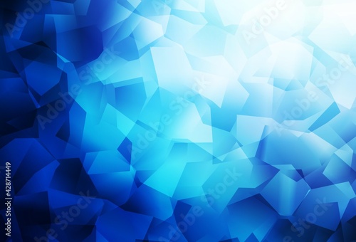 Dark BLUE vector triangle mosaic background.
