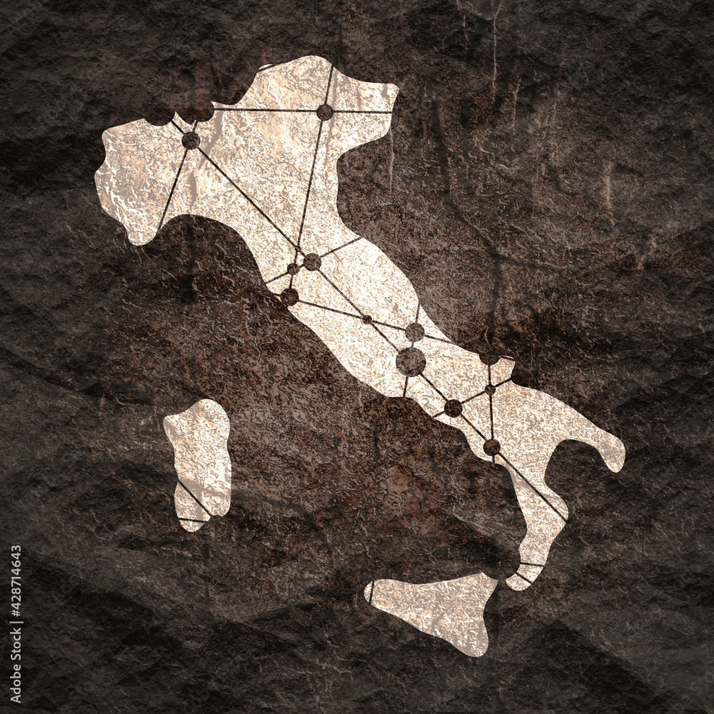 Fototapeta premium Map of Italy. Concept of travel and geography.
