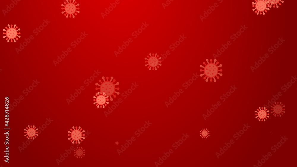 Coronavirus red pattern banner background. Abstract healthcare Illustrations concept COVID-19.