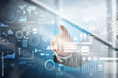 Businessman using virtual s...