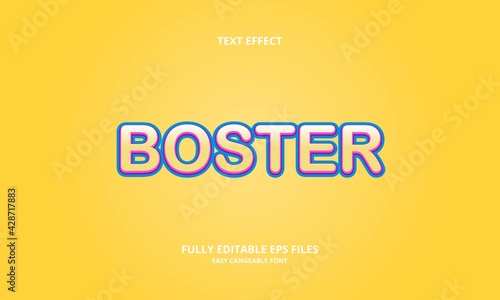 Editable text effect boster title style