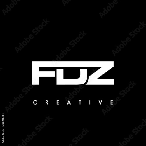 FDZ Letter Initial Logo Design Template Vector Illustration