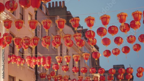 Chinese Red Lanterns at the London Chinatown