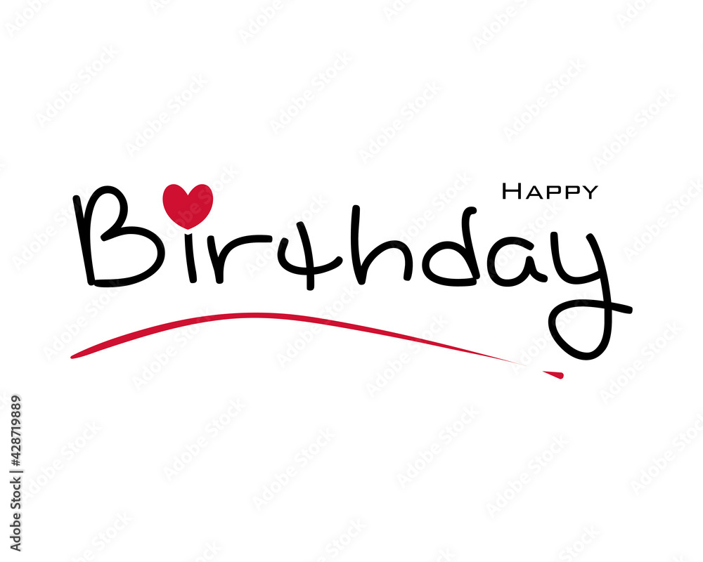 Happy Birthday Typography, Vector Graphic Happy Birthday Typography, Vector Graphic