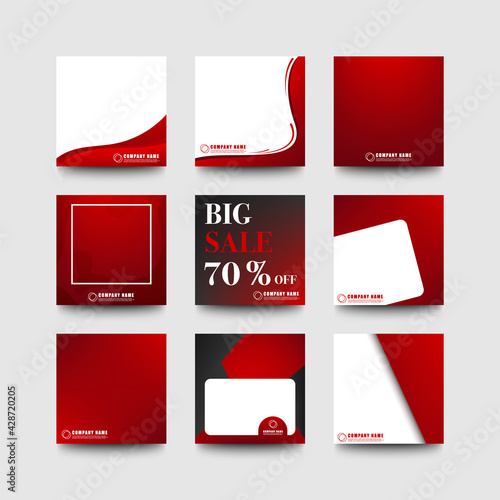 Template for your infomation is red concept. Vector illustartion. EPS 10 