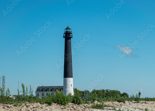 Sightseeing of Saaremaa island in sunny clear day . Sorve lighthouse  Saaremaa island  Estonia