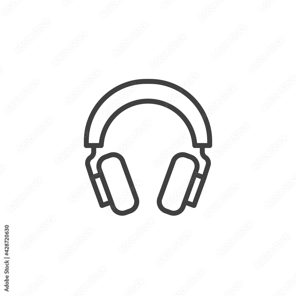 Headphone line icon Headphone line icon