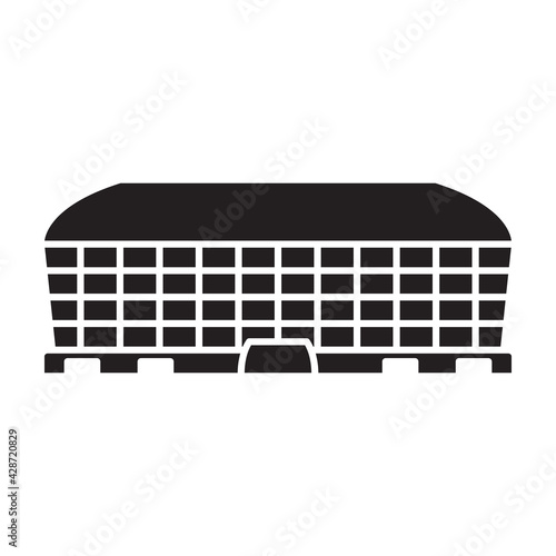 Arena vector black icon. Vector illustration stadium on white background. Isolated black illustration icon of arena and stadium.