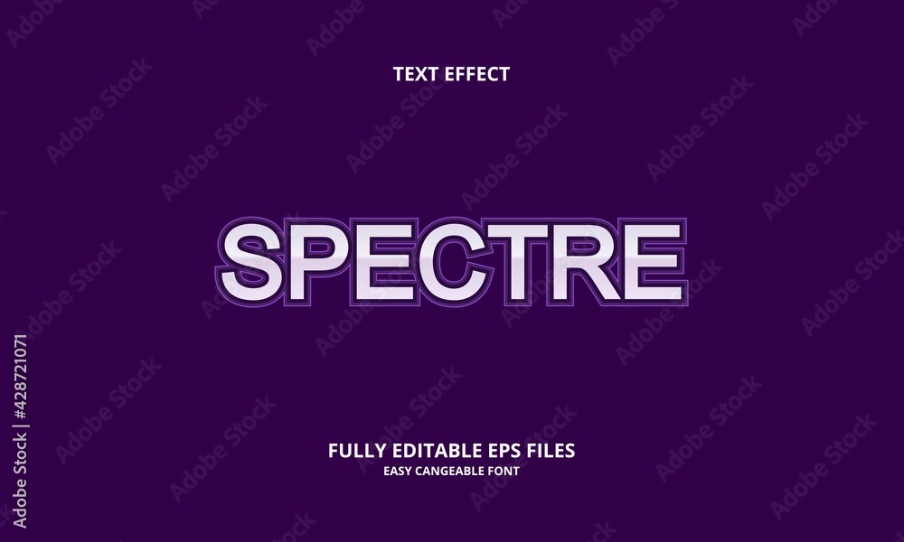 Fototapeta Editable text effect spectre title style