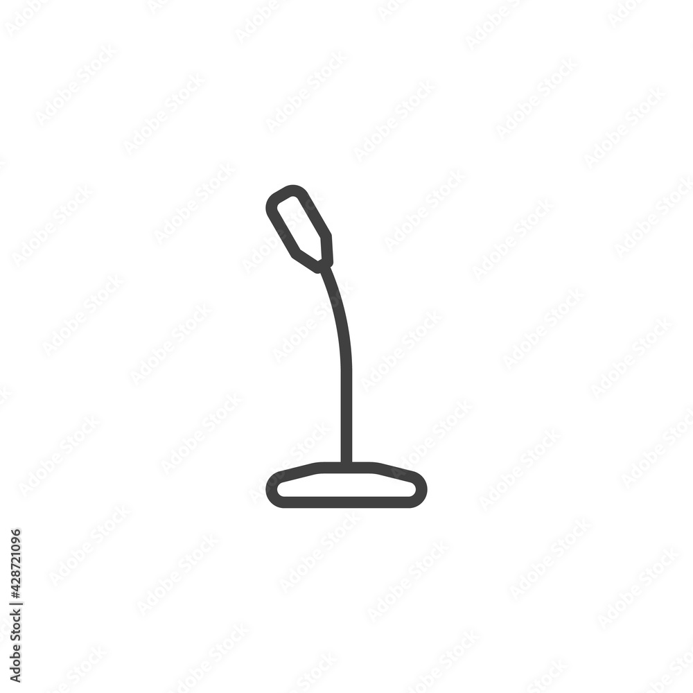 Table microphone line icon Table microphone line icon