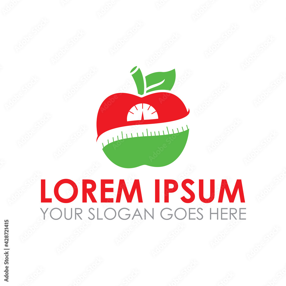 Fototapeta premium healthy food vector , diet logo