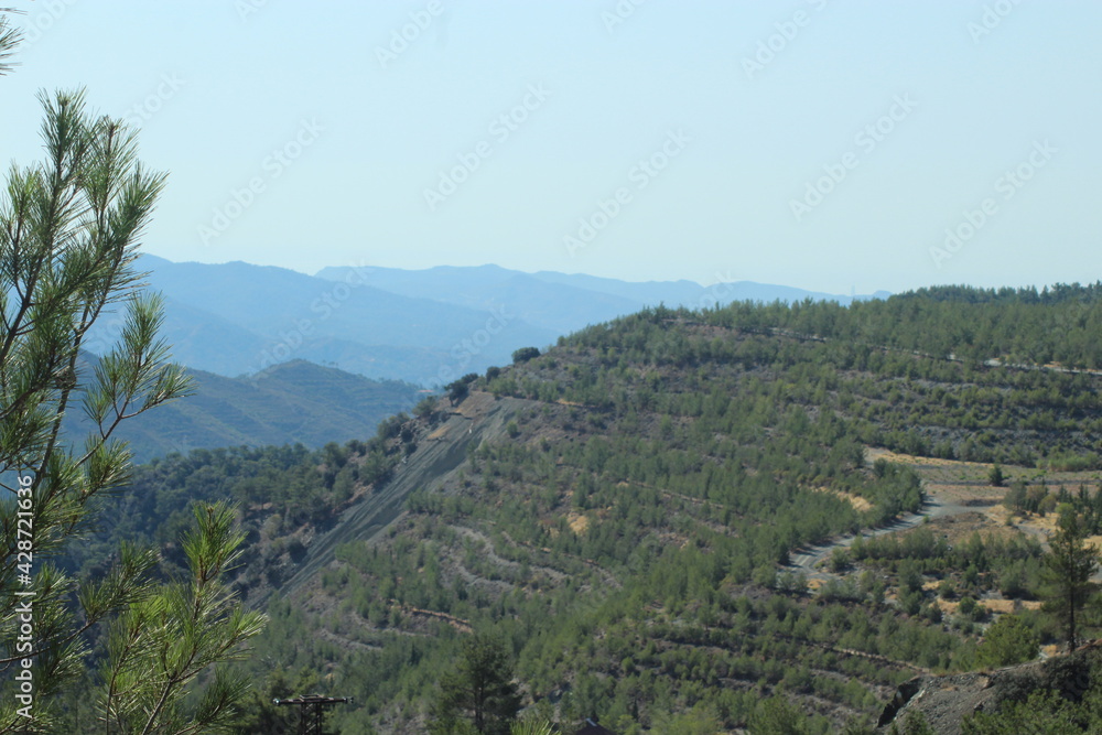 Troodos mountains in Cyprus