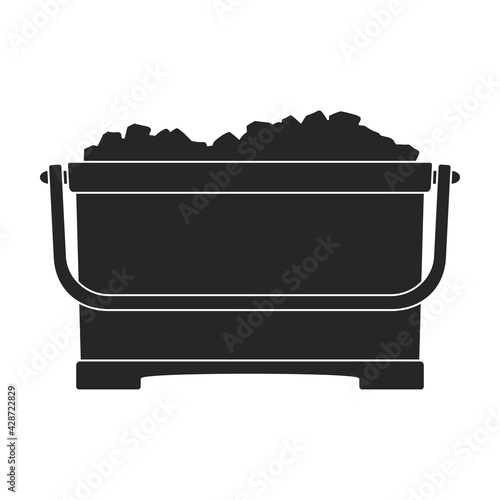 Box ice vector black icon. Vector illustration freezer on white background. Isolated black illustration icon of box ice.