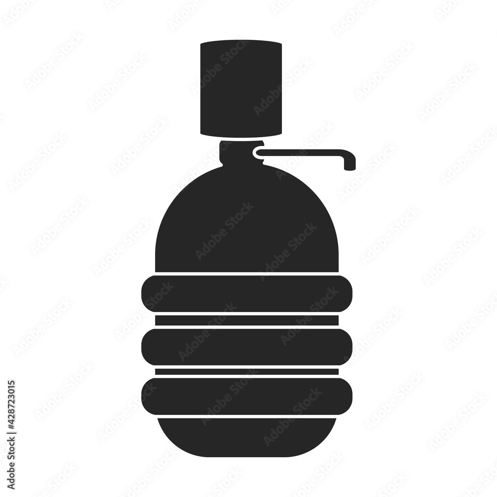 Water cooler vector black icon. Vector illustration bottle on white ...