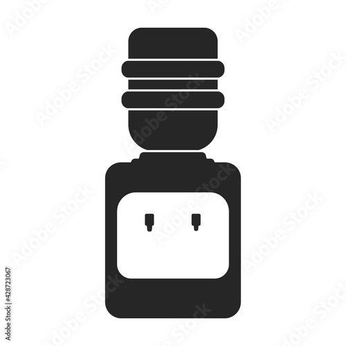 Water cooler vector black icon. Vector illustration bottle on white background. Isolated black illustration icon of water coler.