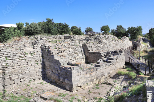 Ruins of house in Troy city, Turkey